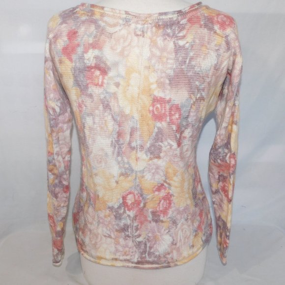 Free People Flower Bomb Womens XS Floral Wool Angora Hair blend Slouch Sweater - Picture 11 of 12
